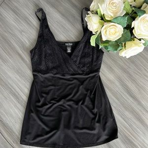 WHBM Black Camisole with Lace Bust - S